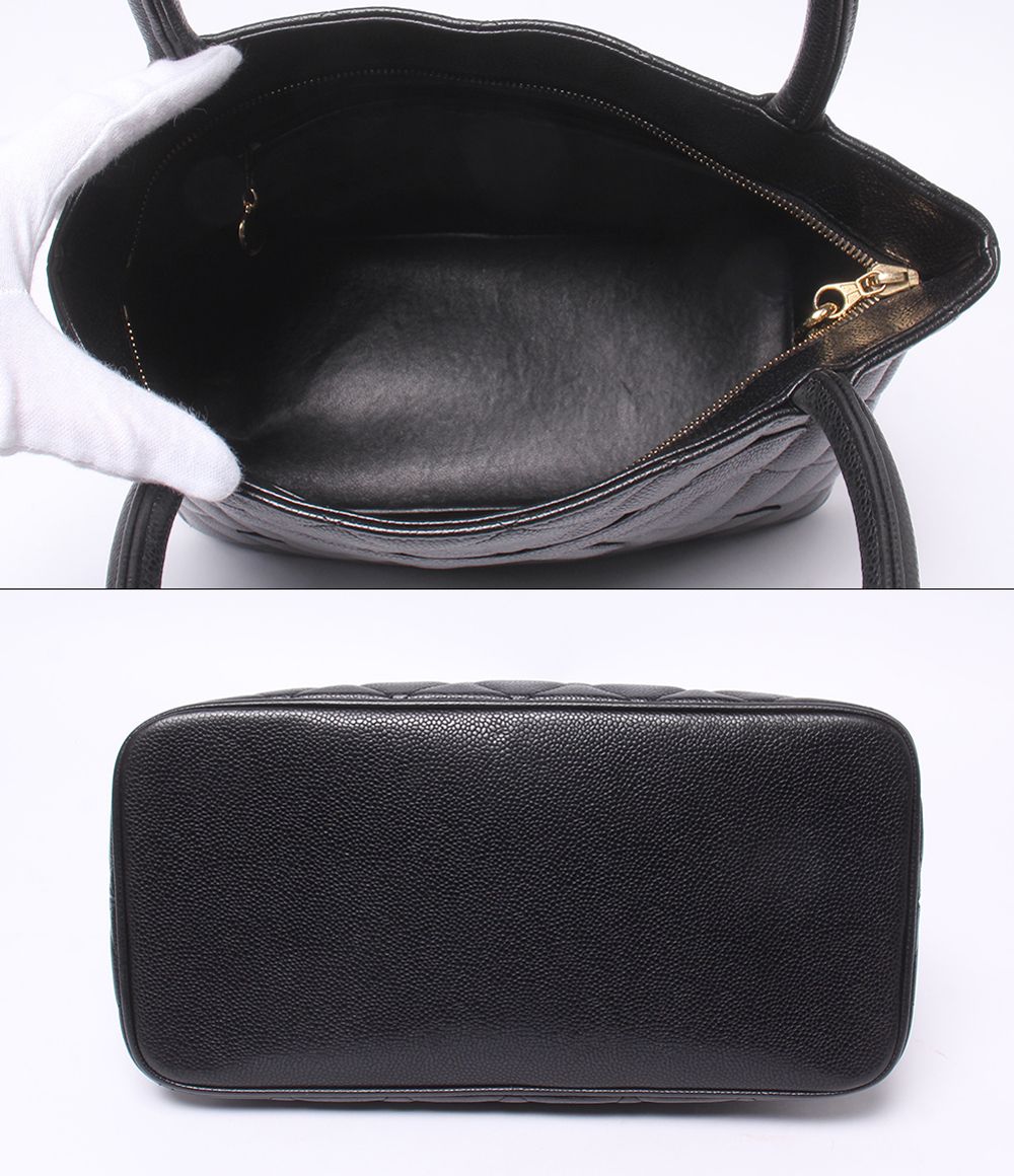 Chanel Tote Shoulder Bag Gold Reissue Caviar Leather — view 3