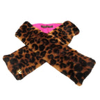 Louis Vuitton Scarf Echarpe Vison Leopard Mink Silk 100% Brown