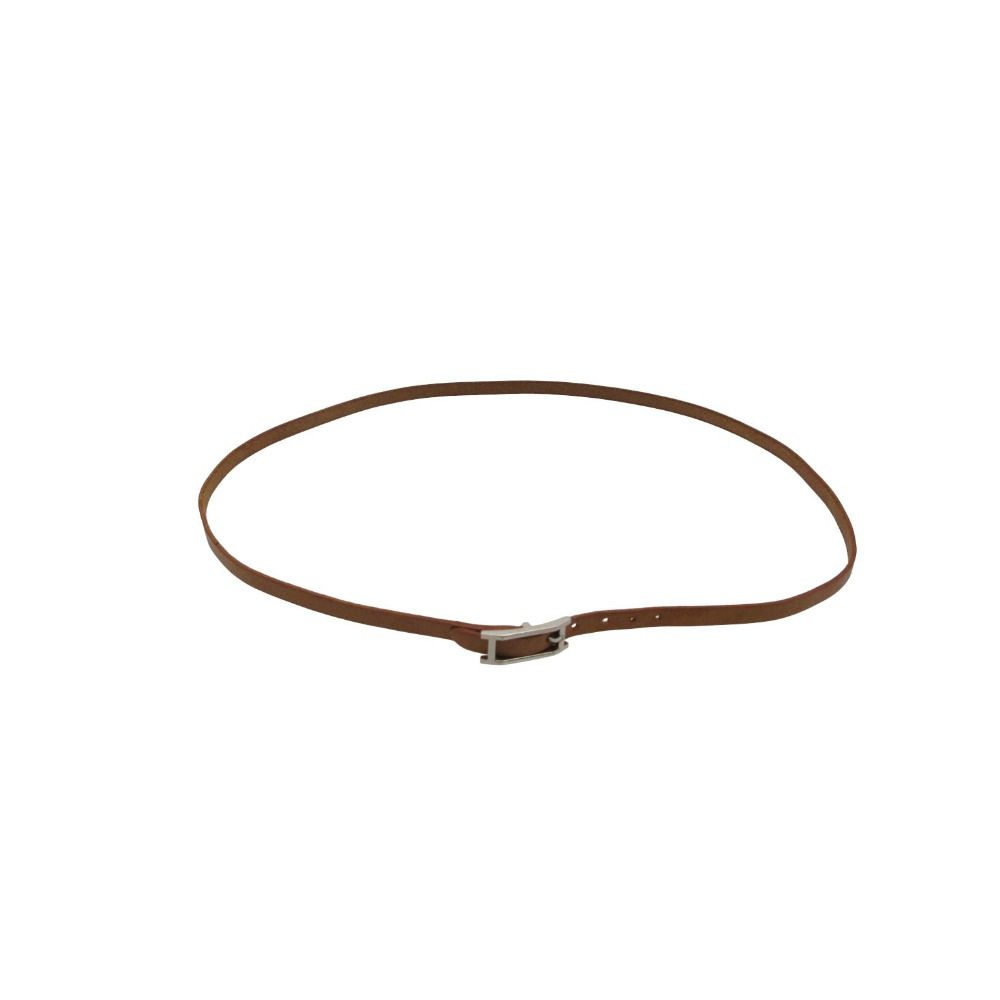 Hermes Bracelet Hapi 3 Leather Silver Buckle Brown — view 5
