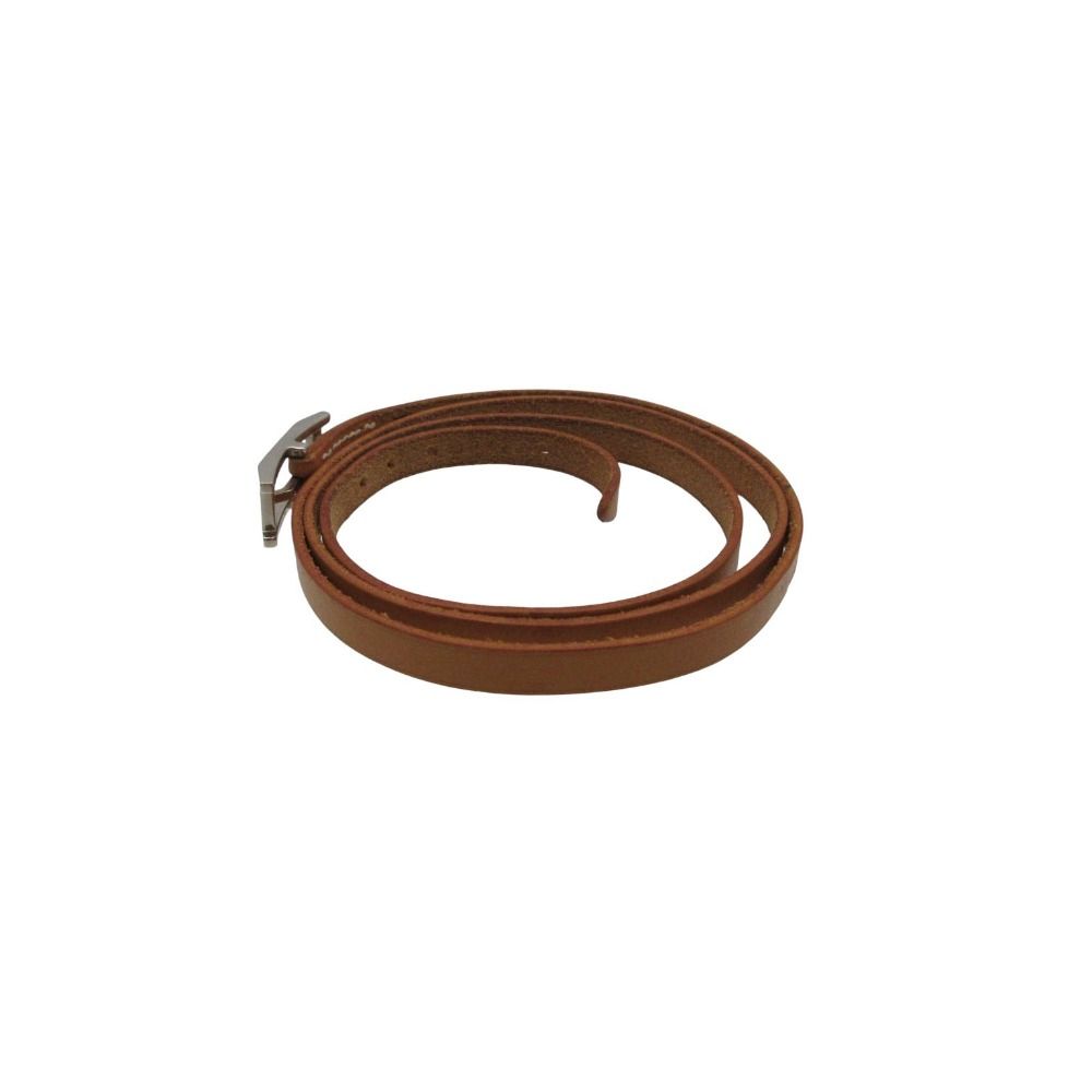 Hermes Bracelet Hapi 3 Leather Silver Buckle Brown — view 3