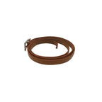 Hermes Bracelet Hapi 3 Leather Silver Buckle Brown — view 3
