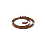 Hermes Bracelet Hapi 3 Leather Silver Buckle Brown — view 2