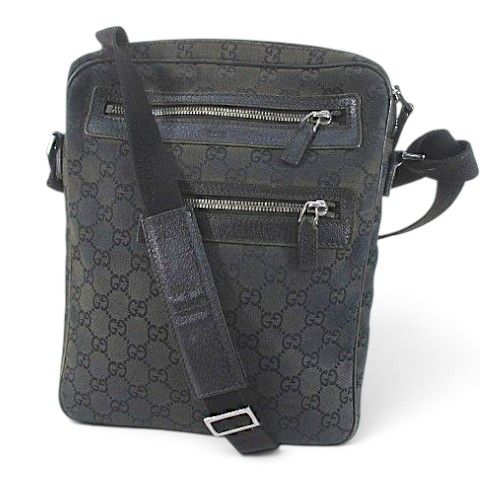 Gucci Shoulder Bag Crossbody GG Canvas Black