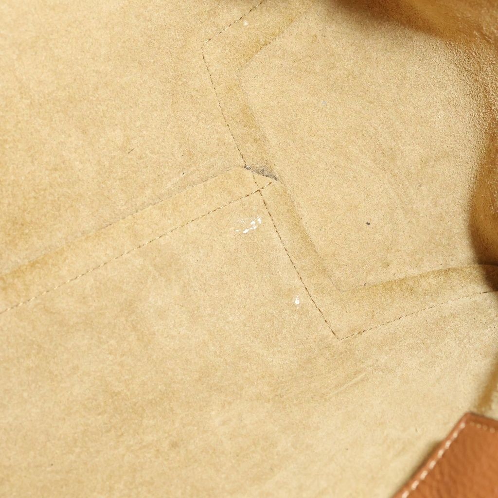 Loewe Buckle Zipper Anagram Logo Leather Tote Bag Silver Brown — view 8