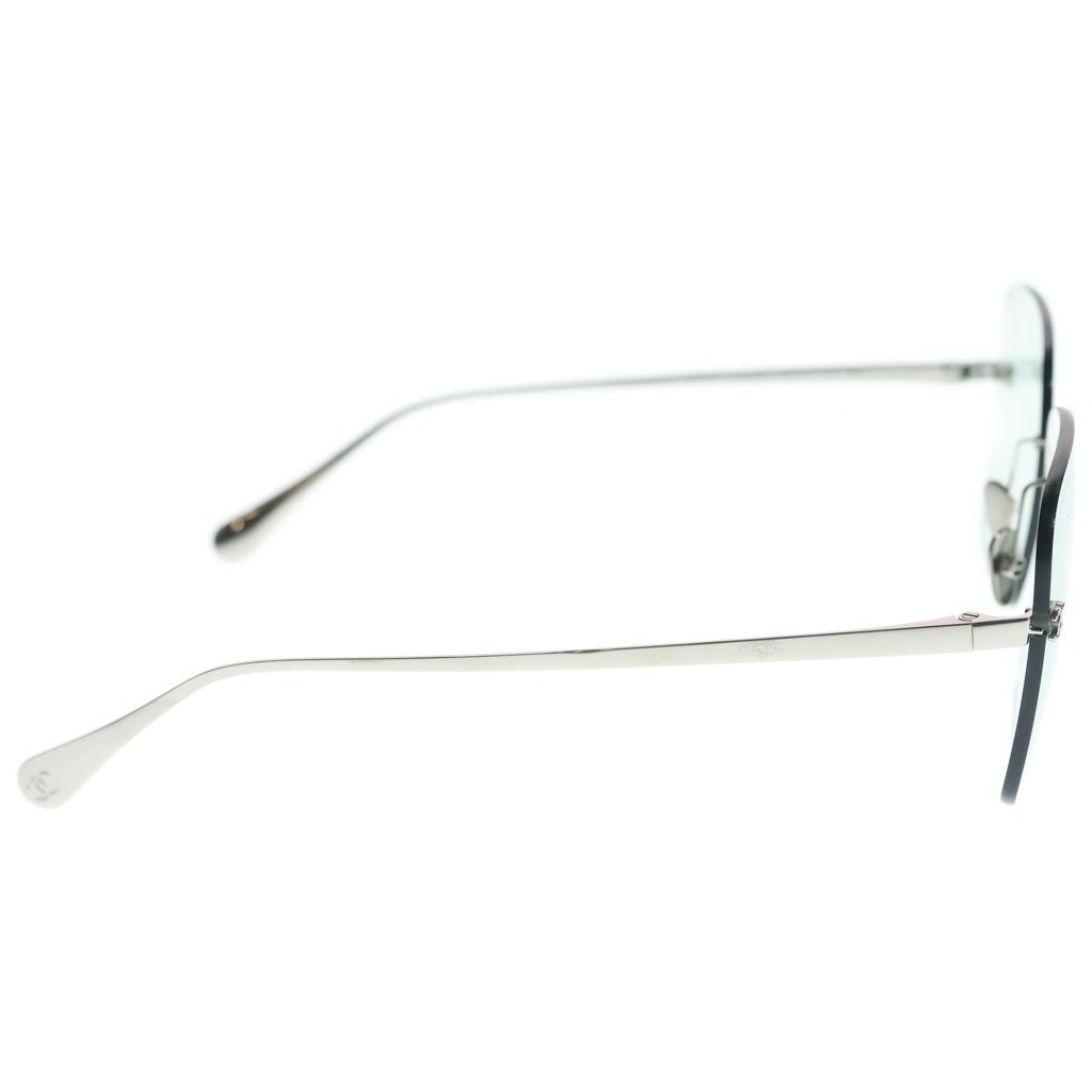 Chanel Sunglasses Square Shape Silver 54 Eyewear — view 3