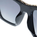 Chanel Butterfly Shape Sunglasses Chain Black Gold 54 Eyewear — view 5