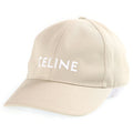 Celine Logo Embroidery Baseball Cap Beige Hat