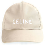 Celine Logo Embroidery Baseball Cap Beige Hat — view 4