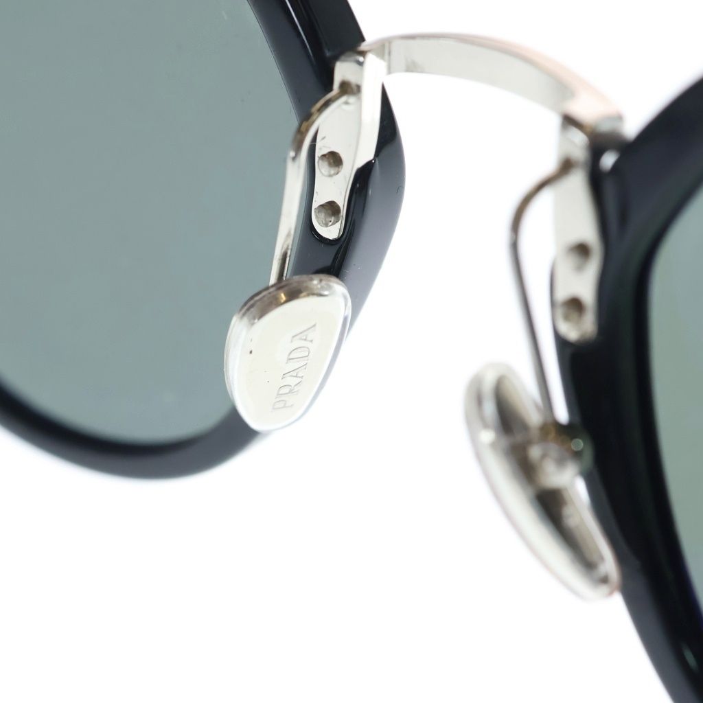 Prada Boston Sunglasses Temple Logo Eyewear Black — view 5
