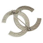 Chanel CC Logo Brooch Pin Badge Rhinestone Pink Gold 05P — view 5