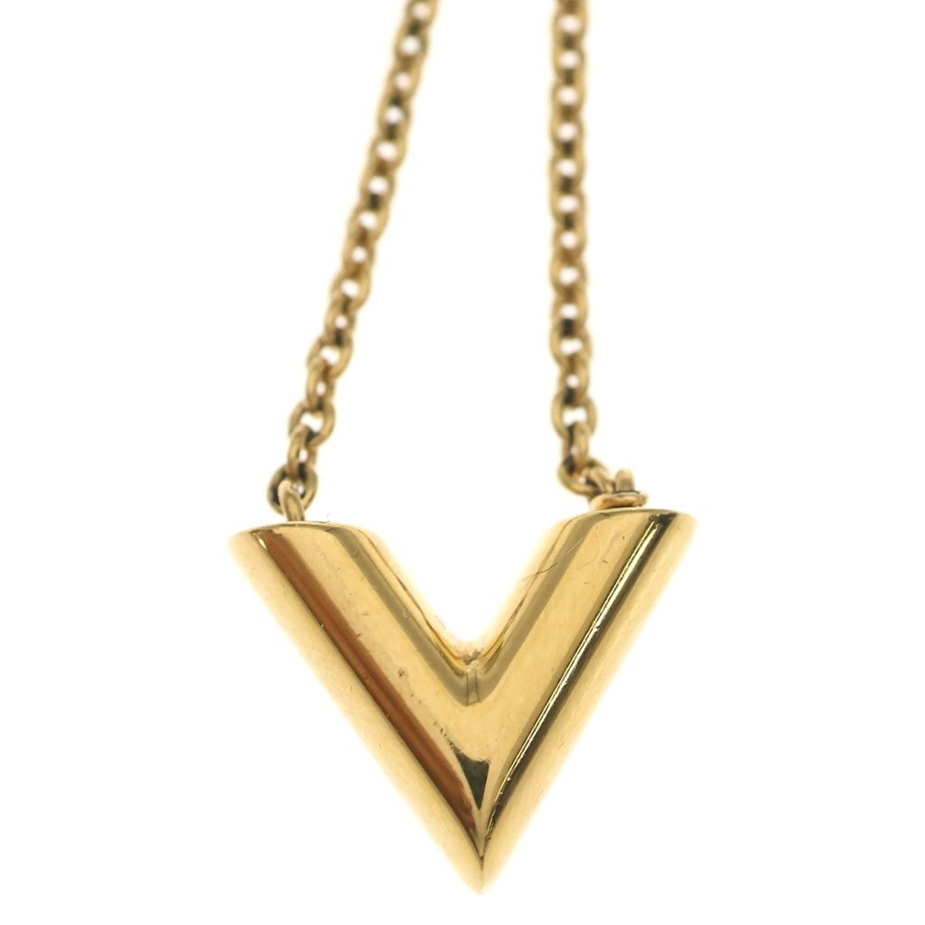 Louis Vuitton Essential V Necklace Gold — view 3