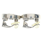 Chanel CC Logo Round Earrings Silver Gold 96P — view 3