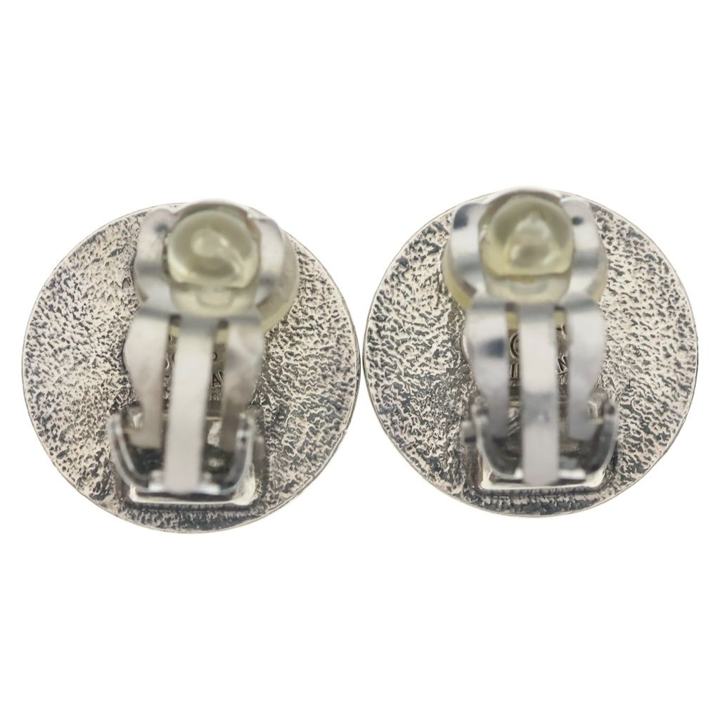 Chanel CC Logo Round Earrings Silver Gold 96P — view 2