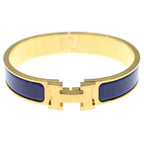 Hermes Clic H Clac PM Bangle Bracelet Gold Blue