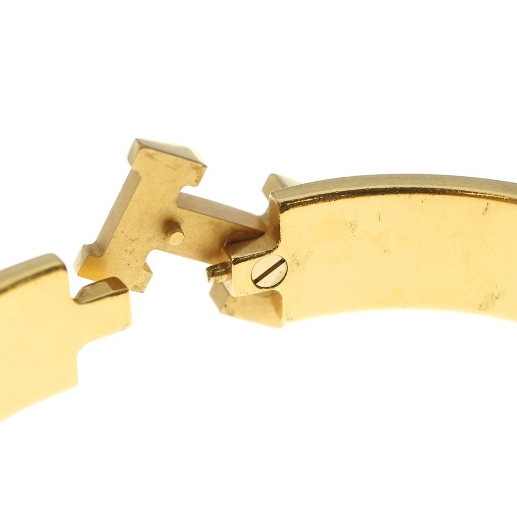 Hermes Clic H Clac PM Bangle Bracelet Gold Blue — view 6