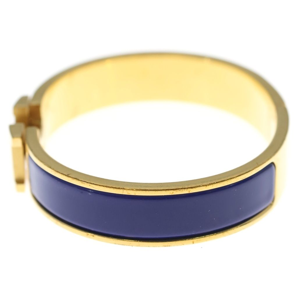 Hermes Clic H Clac PM Bangle Bracelet Gold Blue — view 4