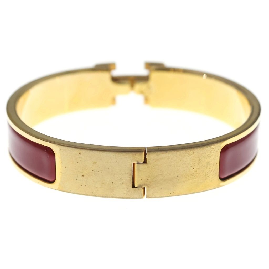 Hermes Clic H Clac PM Bangle Bracelet Gold Red — view 2