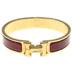 Hermes Clic H Clac PM Bangle Bracelet Gold Red