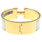 Hermes Clic H Clac GM Bangle Bracelet Gold White — view 2