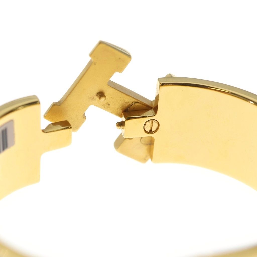 Hermes Clic H Clac GM Bangle Bracelet Gold White — view 6