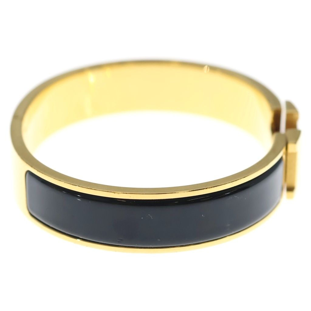 Hermes Clic H Clac PM Bangle Bracelet Gold Black — view 3
