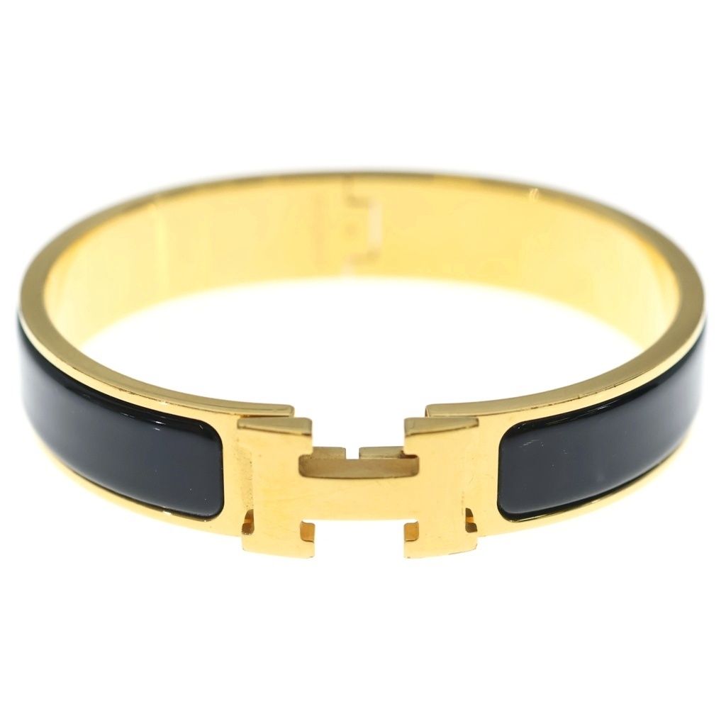 Hermes Clic H Clac PM Bangle Bracelet Gold Black
