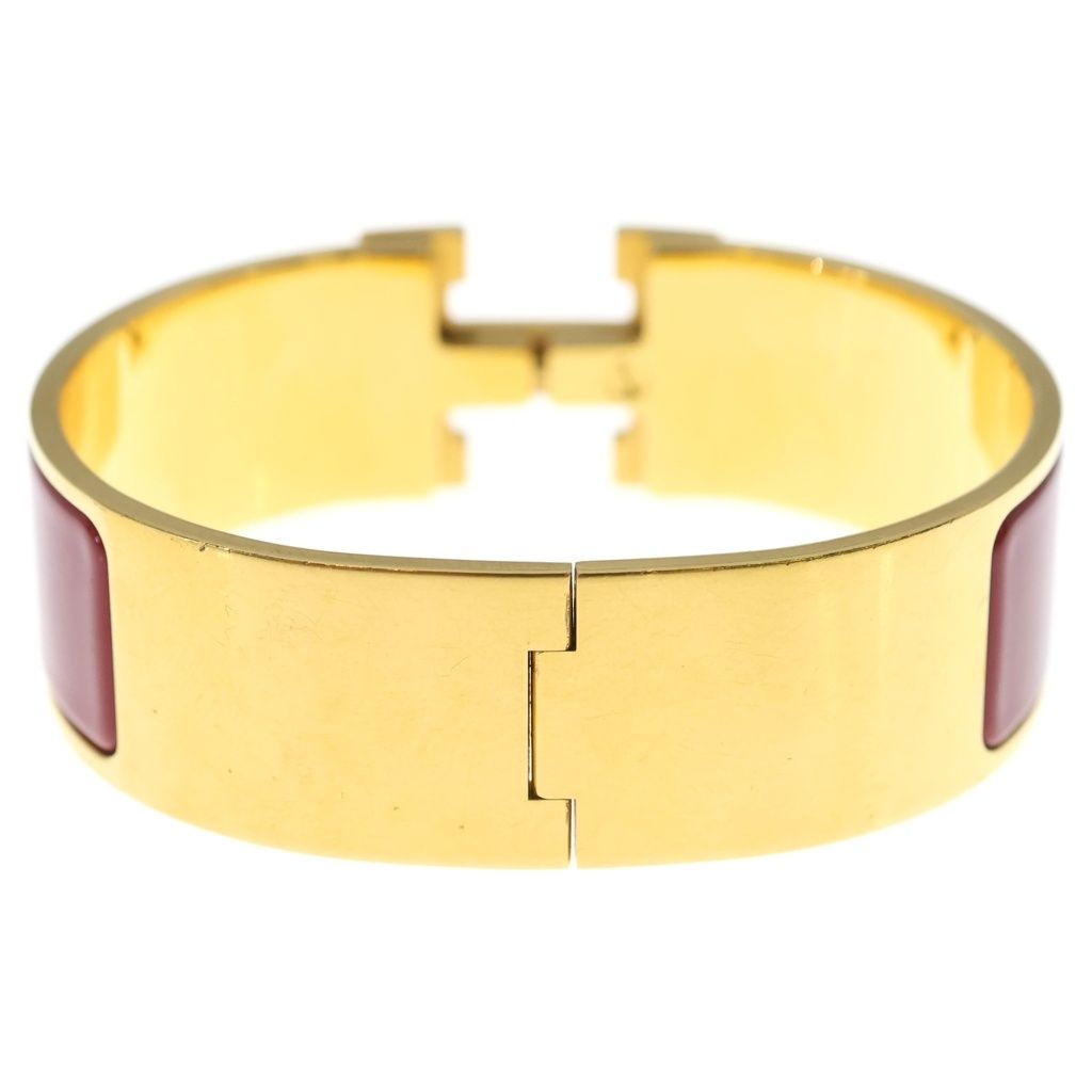 Hermes Clic H Clac GM Bangle Bracelet Gold Red — view 2