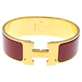 Hermes Clic H Clac GM Bangle Bracelet Gold Red