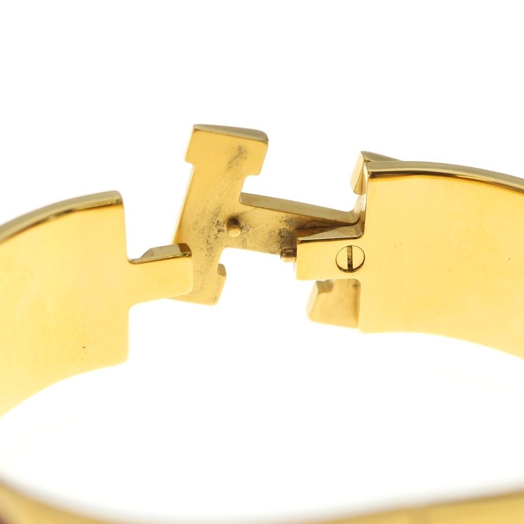 Hermes Clic H Clac GM Bangle Bracelet Gold Red — view 6