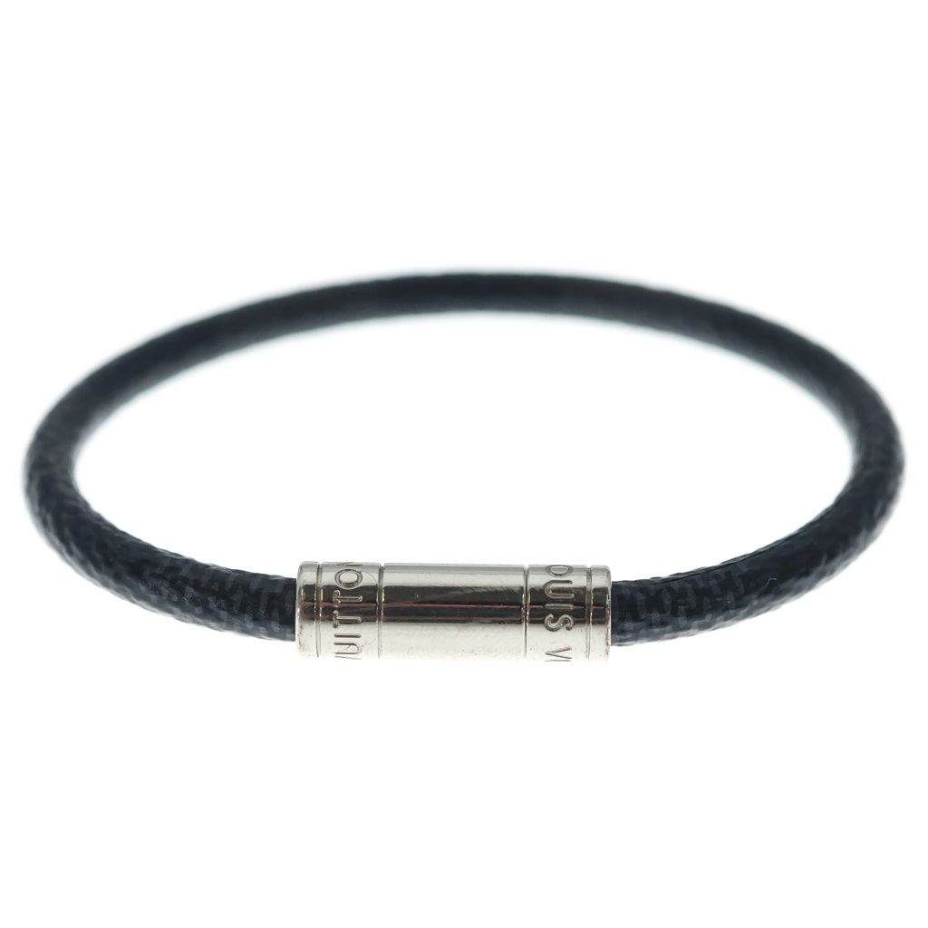 Louis Vuitton Damier Bracelet Keep It Black Silver