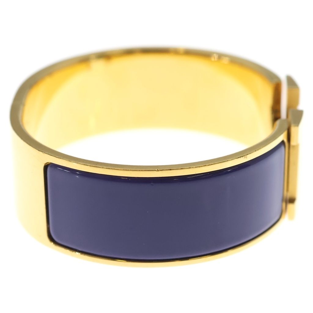 Hermes Clic H Clac GM Bangle Bracelet Gold Blue — view 3
