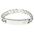 Louis Vuitton Bracelet Montaigne Chain Logo Silver Metal