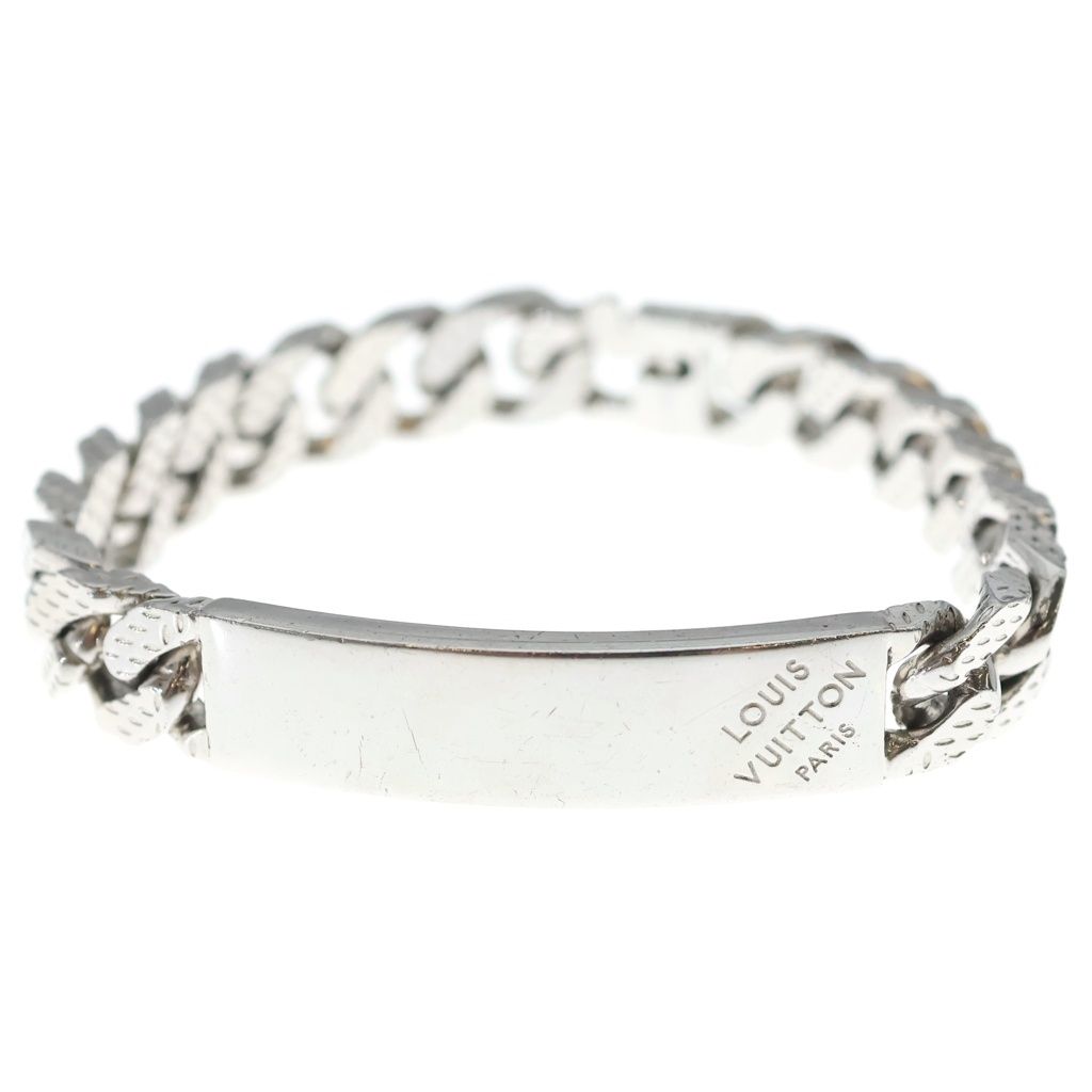 Louis Vuitton Bracelet Montaigne Chain Logo Silver Metal