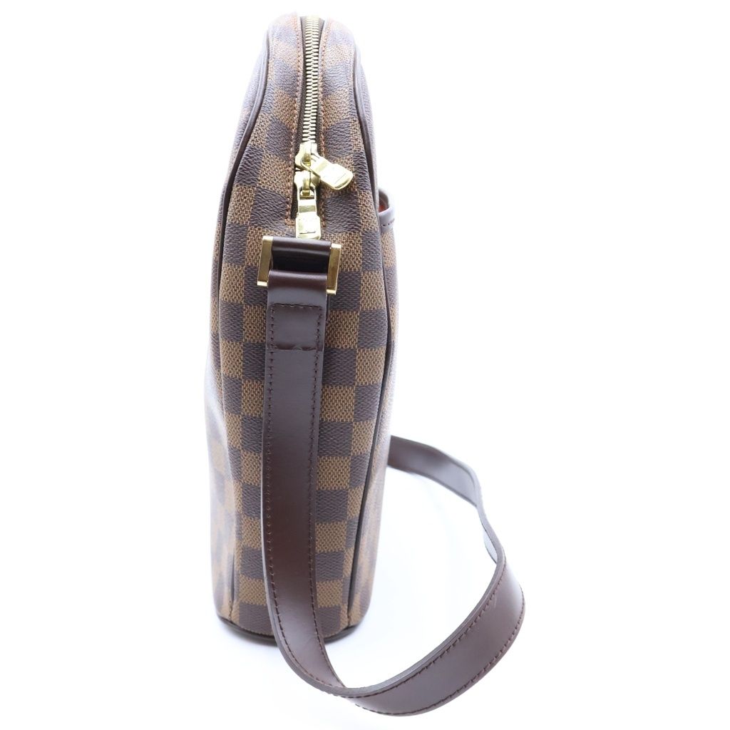 Louis Vuitton Damier Ipanema GM Shoulder Bag Brown Leather — view 3
