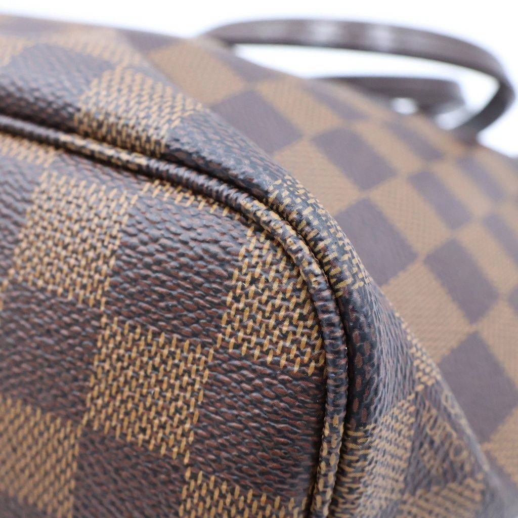 Louis Vuitton Damier Neverfull PM Tote Bag Brown Leather — view 5