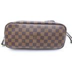 Louis Vuitton Damier Neverfull PM Tote Bag Brown Leather — view 4