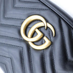 Gucci GG Marmont Chain Shoulder Bag Leather Black — view 6