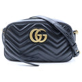 Gucci GG Marmont Chain Shoulder Bag Leather Black