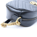 Gucci GG Marmont Chain Shoulder Bag Leather Black — view 7