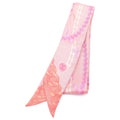 Chanel CC Logo Pearl Motif Silk Twilly Scarf Pink