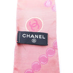 Chanel CC Logo Pearl Motif Silk Twilly Scarf Pink — view 4
