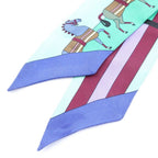 Hermes Rocabar Twilly Carre Green Scarf — view 3