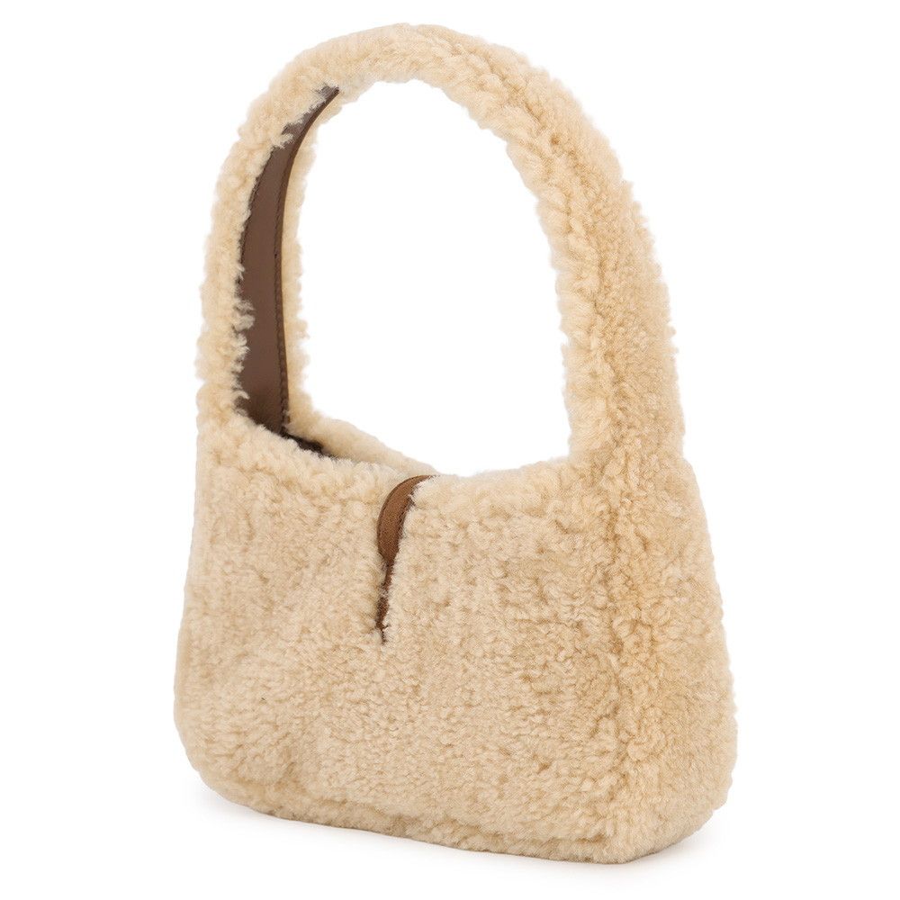 Saint Laurent Paris Handbag Le 5 A 7 Mini Hobo Shearling Leather — view 2
