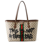 Gucci Tote Bag the Hacker Project Medium Leather Balenciaga Collaboration