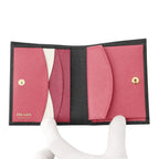 Prada Bifold Wallet Saffiano Multicolor Compact Black — view 4