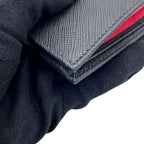 Prada Bifold Wallet Saffiano Multicolor Compact Black — view 7