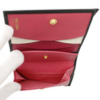 Prada Bifold Wallet Saffiano Multicolor Compact Black — view 6