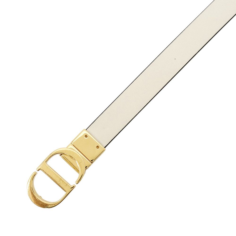 Dior Belt Reversible Smooth Calf Leather Black White — view 5