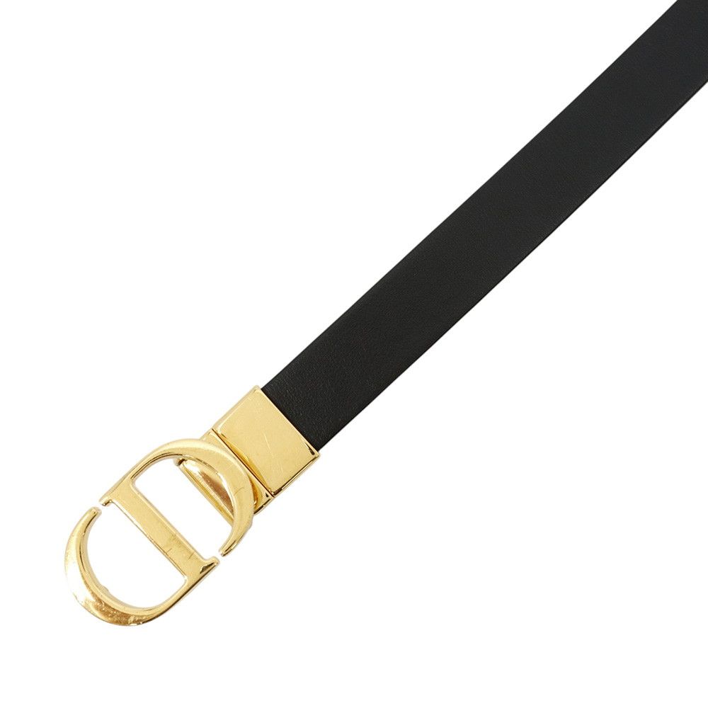 Dior Belt Reversible Smooth Calf Leather Black White — view 4