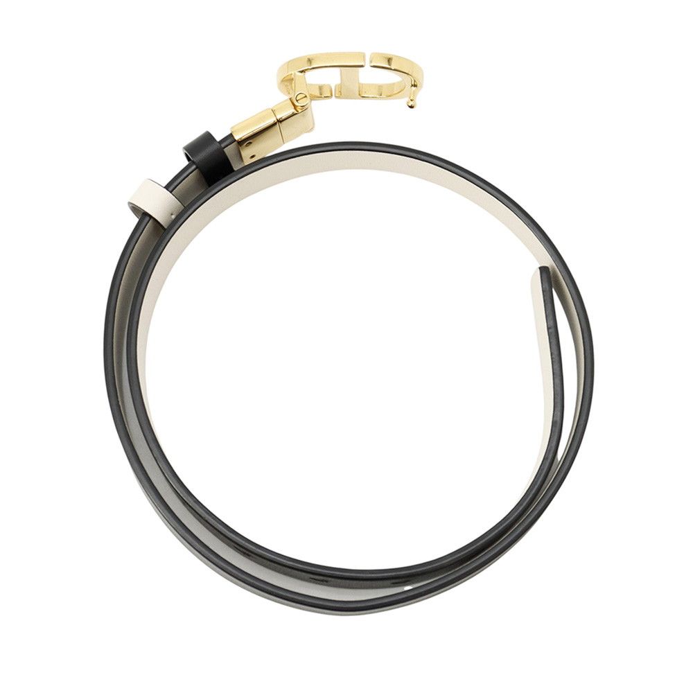 Dior Belt Reversible Smooth Calf Leather Black White — view 3